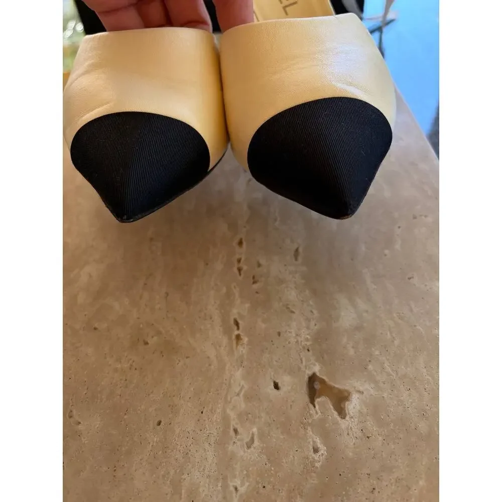 Chanel 2016 Cream Serpent Pearl Mules Sz.38.5 - Picture 3 of 12